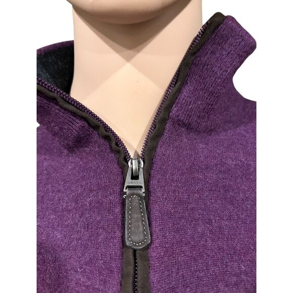 $129 ORVIS 100% Merino Wool Men's Sweater PURPLE Sz M - Picture 4 of 9